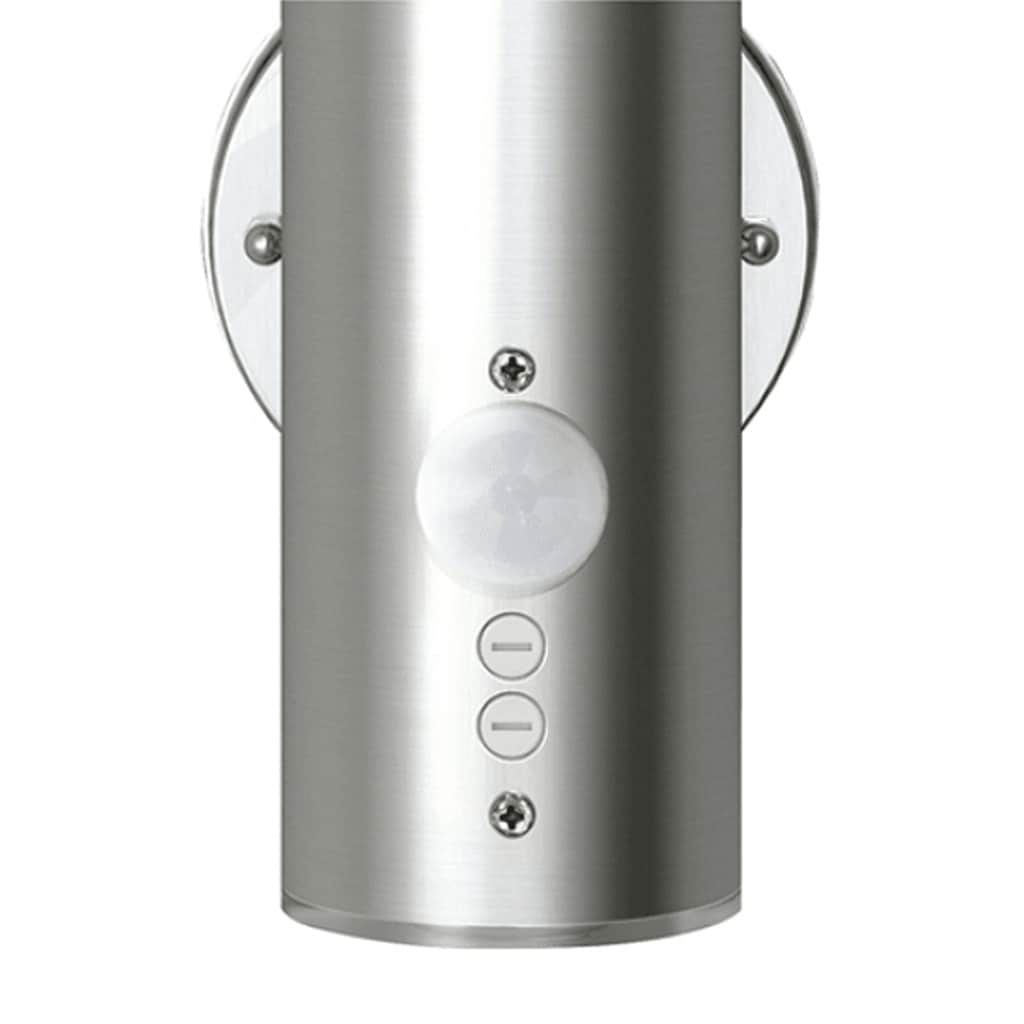 vidaXL Outdoor Wall Lamps 2 pcs with Motion Detector Stainless Steel 5