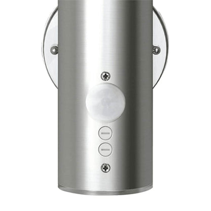 vidaXL Outdoor Wall Lamps 2 pcs with Motion Detector Stainless Steel 5