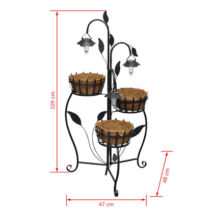 40543 vidaXL Solar LED Plant Rack 6