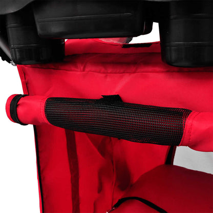 vidaXL Pet Stroller | Red | PVC | Medium | Foldable | Pet Stroller | Rectangular 6