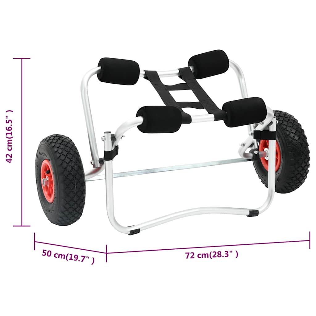 vidaXL Kayak Trolley Aluminium 6
