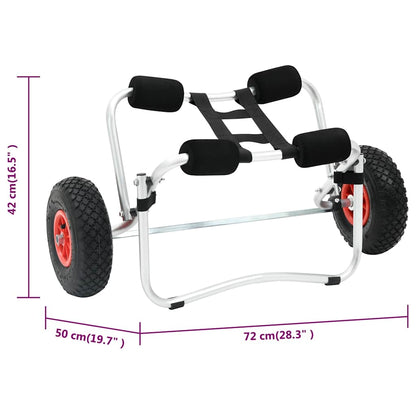 vidaXL Kayak Trolley Aluminium 6