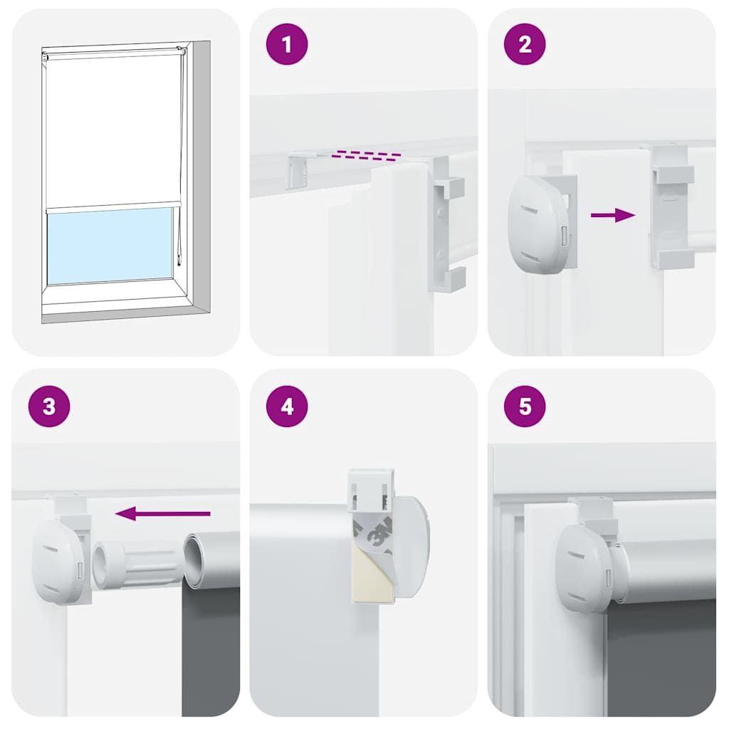 vidaXL Roller blind blackout 144.4x175 cm Fabric Width 140 cm marine 5
