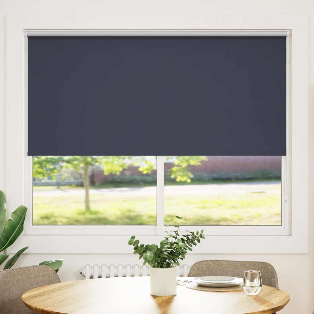 vidaXL Roller blind blackout 144.4x175 cm Fabric Width 140 cm marine 1