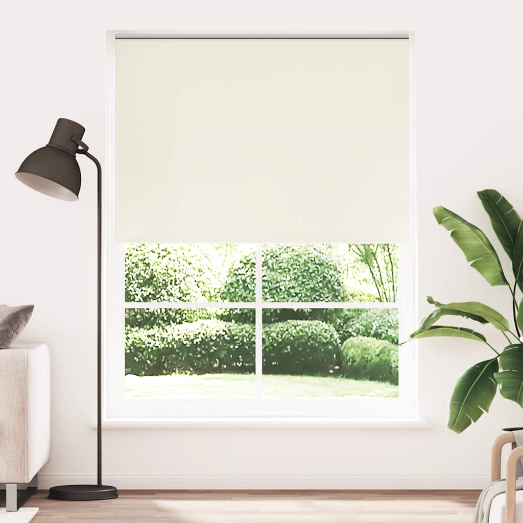 vidaXL Roller blind blackout 164.4x230 cm Fabric Width 160 cm off white 1