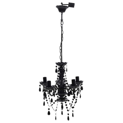 vidaXL Artificial Crystal Glass Ceiling Light | Black 2