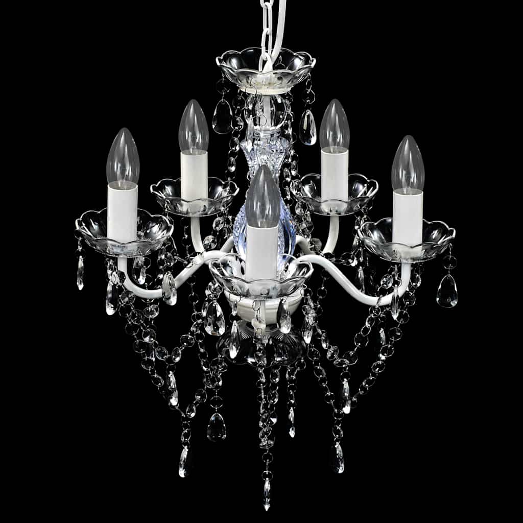 vidaXL Artificial Crystal Glass Ceiling Light | Transparent 3