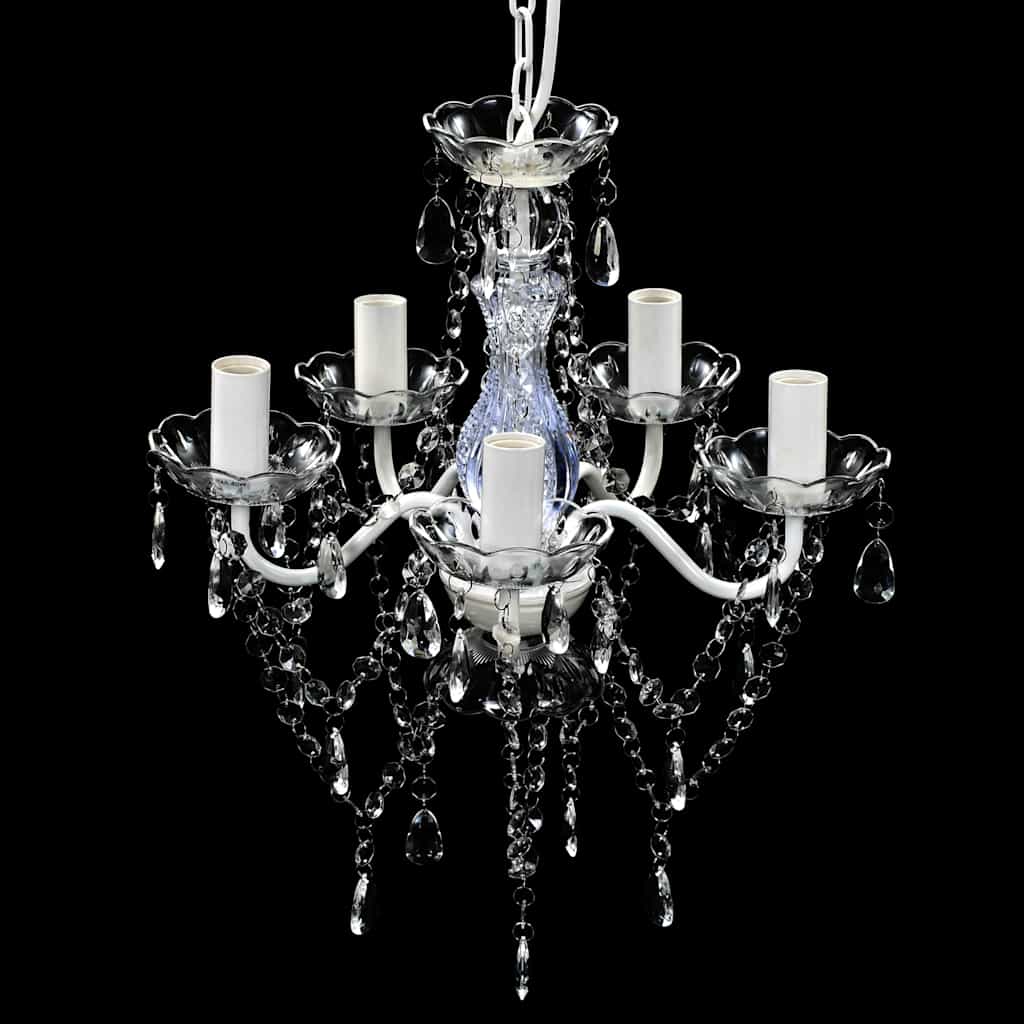 vidaXL Artificial Crystal Glass Ceiling Light | Transparent 4