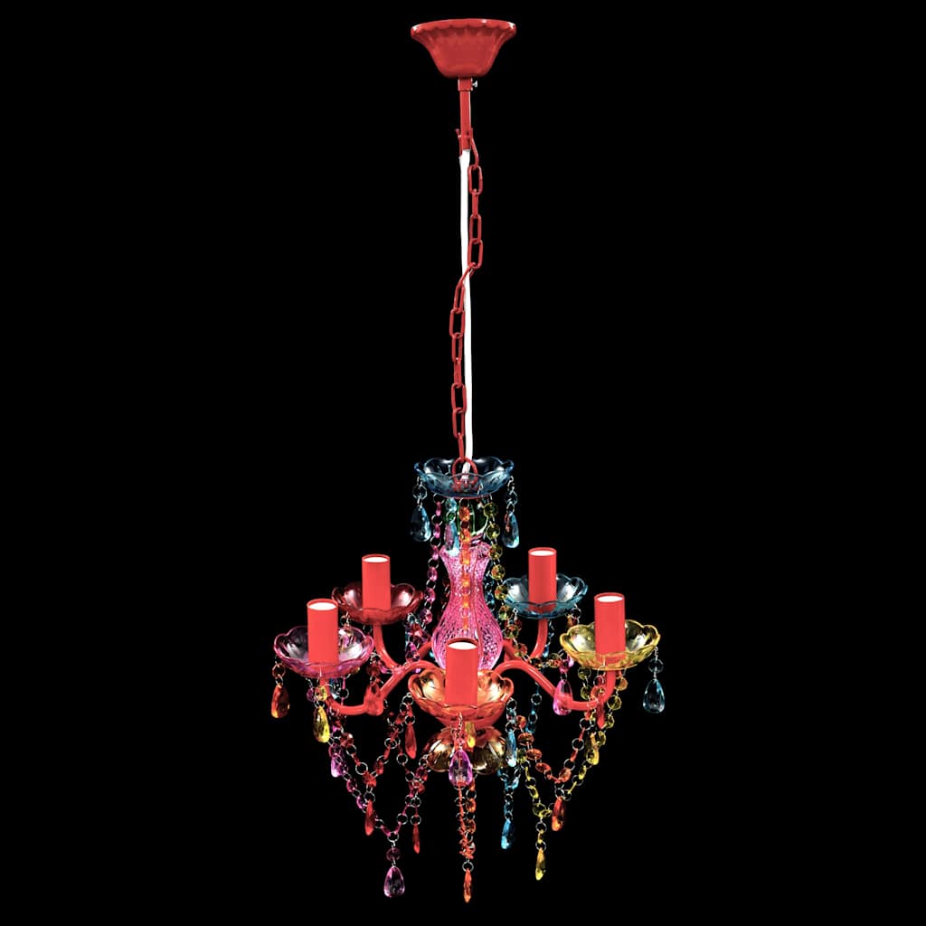 vidaXL Artificial Crystal Glass Ceiling Light | Multicolour 2