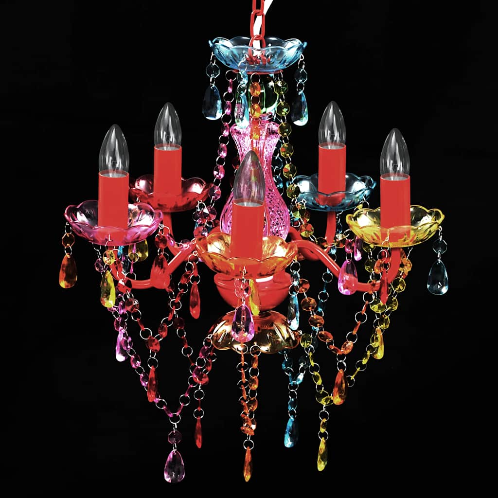 vidaXL Artificial Crystal Glass Ceiling Light | Multicolour 3