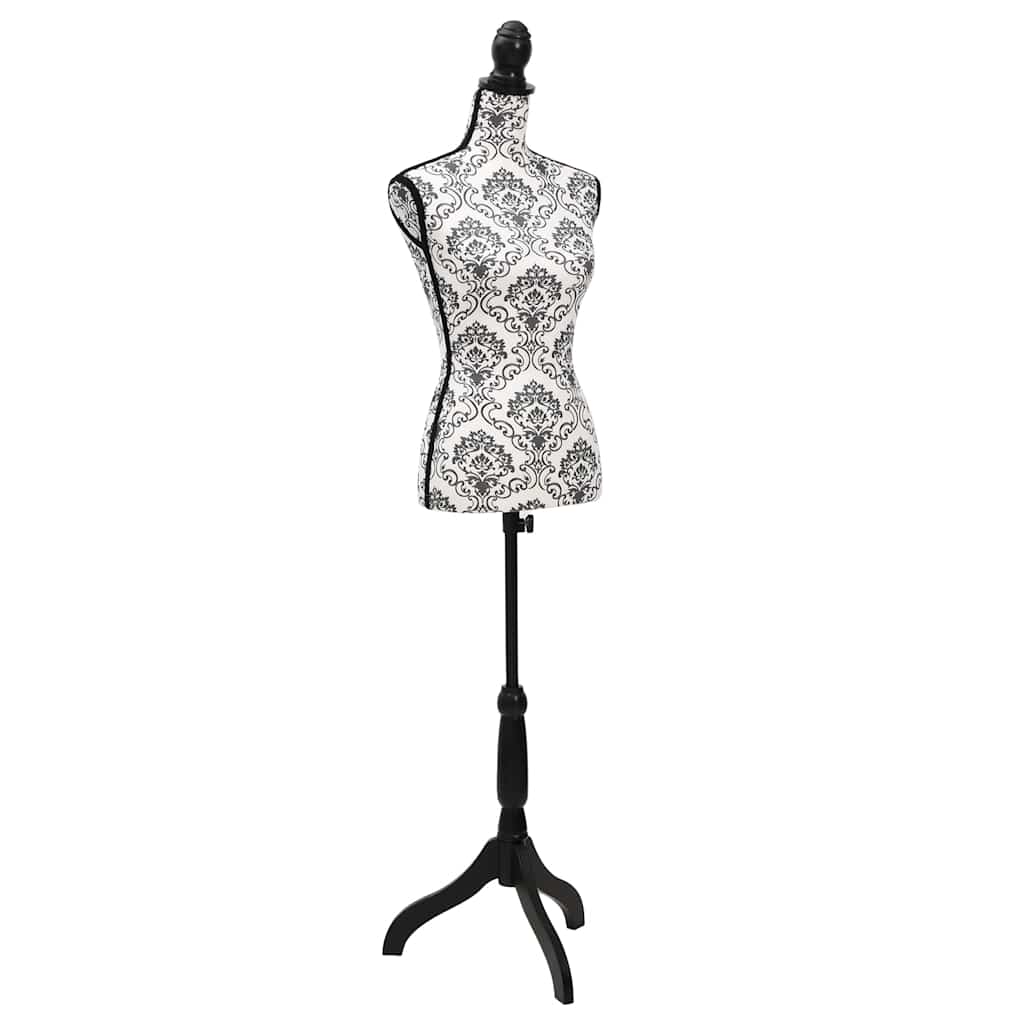 vidaXL Female Mannequin | Black and White | Polyester | Adjustable 1