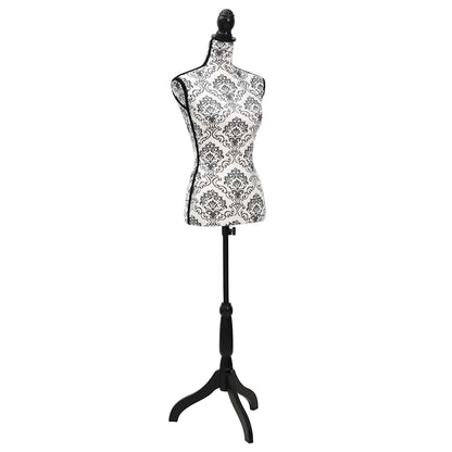 vidaXL Female Mannequin | Black and White | Polyester | Adjustable 1