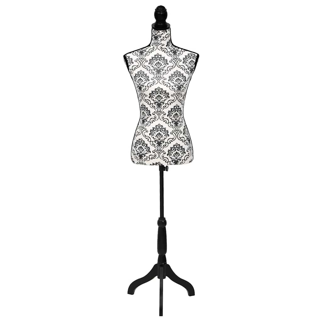 vidaXL Female Mannequin | Black and White | Polyester | Adjustable 2