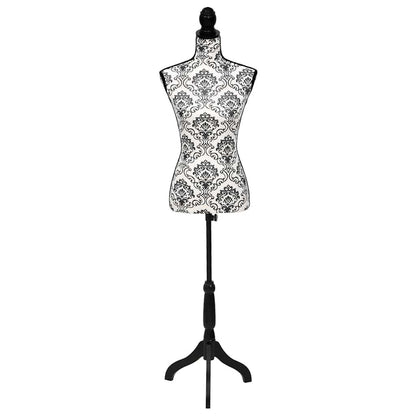 vidaXL Female Mannequin | Black and White | Polyester | Adjustable 2