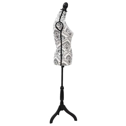 vidaXL Female Mannequin | Black and White | Polyester | Adjustable 3