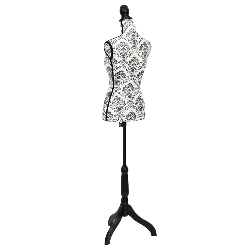 vidaXL Female Mannequin | Black and White | Polyester | Adjustable 4
