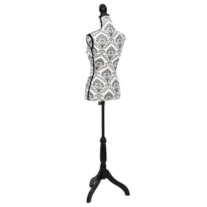 vidaXL Female Mannequin | Black and White | Polyester | Adjustable 4