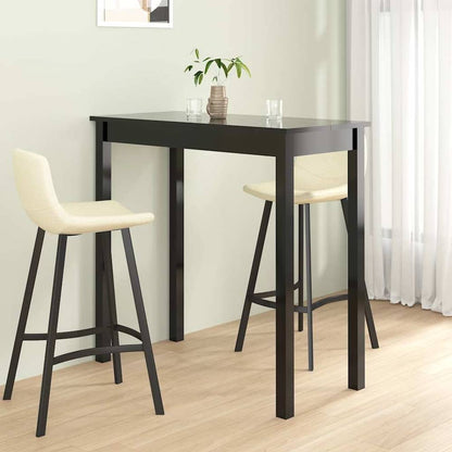 Bar Table MDF Black 55x55x107 cm 155 cm