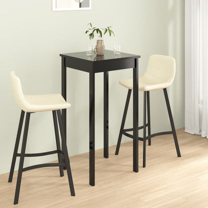 vidaXL Bar Table MDF Black 55x55x107 cm 1