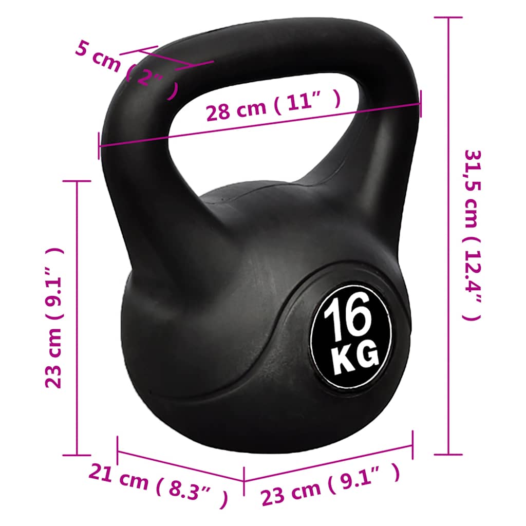vidaXL kettlebell 16 kg 4