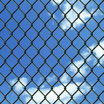 vidaXL Chain Link Fence Steel 1,5x15 m Green 3