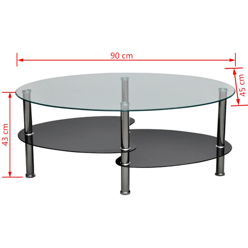 vidaXL Coffee Table with Exclusive Design Black 4