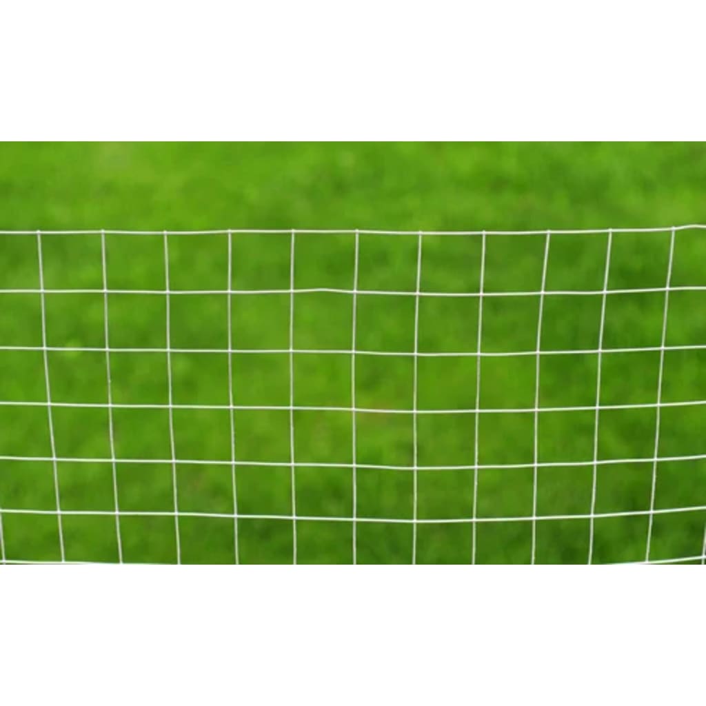 vidaXL Chicken Wire Fence Galvanised Steel 25x1 m Silver 3
