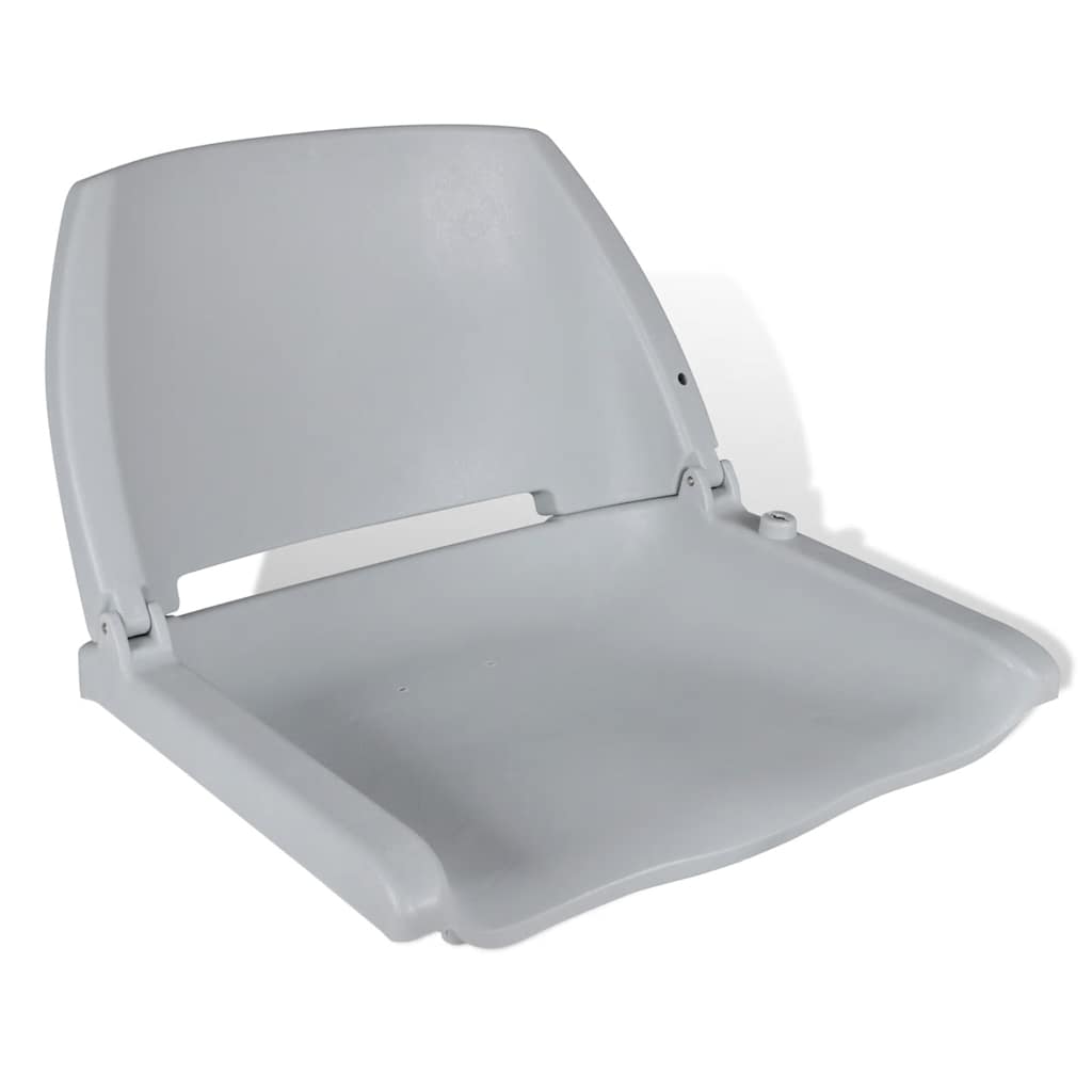 vidaXL Boat Seat Foldable Backrest No Pillow Grey 48x51x41 cm 1