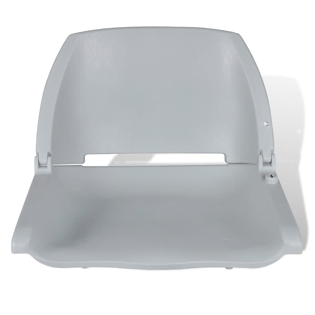 vidaXL Boat Seat Foldable Backrest No Pillow Grey 48x51x41 cm 2