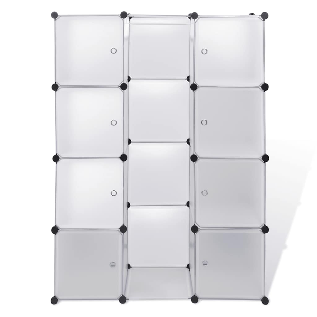 vidaXL Modular Cabinet with 9 Compartments 109x36,5x143 cm White 3