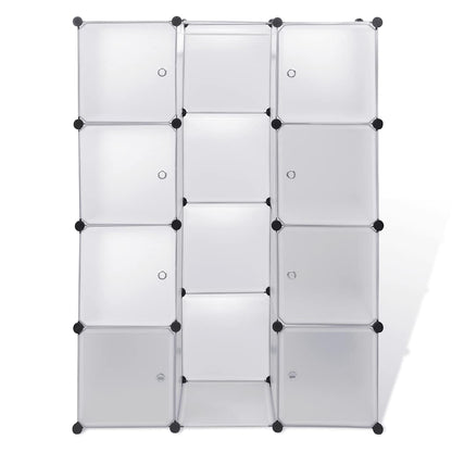 vidaXL Modular Cabinet with 9 Compartments 109x36,5x143 cm White 3