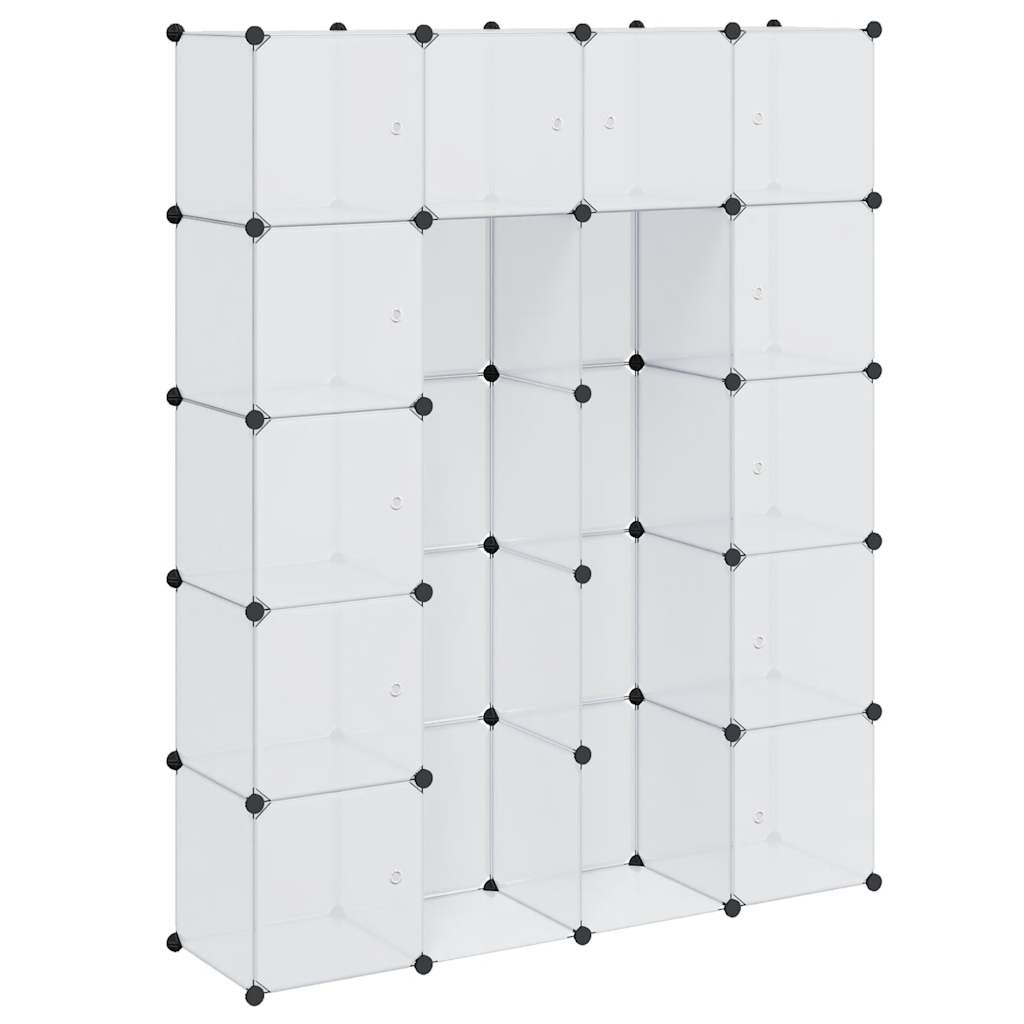 vidaXL Modular Storage | White | Plastic, Chromed Steel | Large | Modular 2