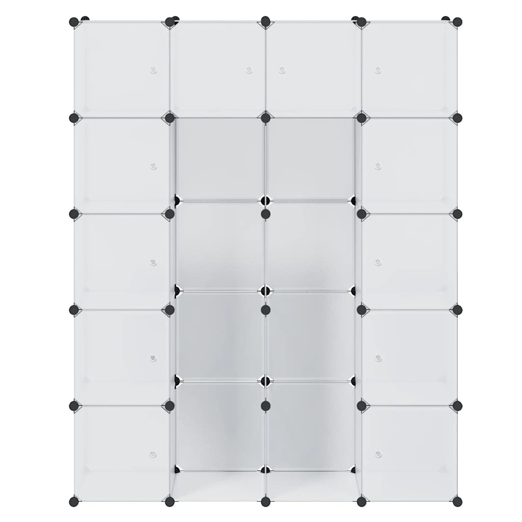 vidaXL Modular Storage | White | Plastic, Chromed Steel | Large | Modular 4