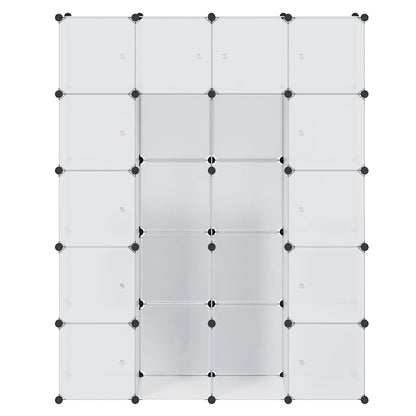 vidaXL Modular Storage | White | Plastic, Chromed Steel | Large | Modular 4