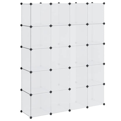 vidaXL Modular Storage | White | Plastic, Chromed Steel | Large | Modular 6