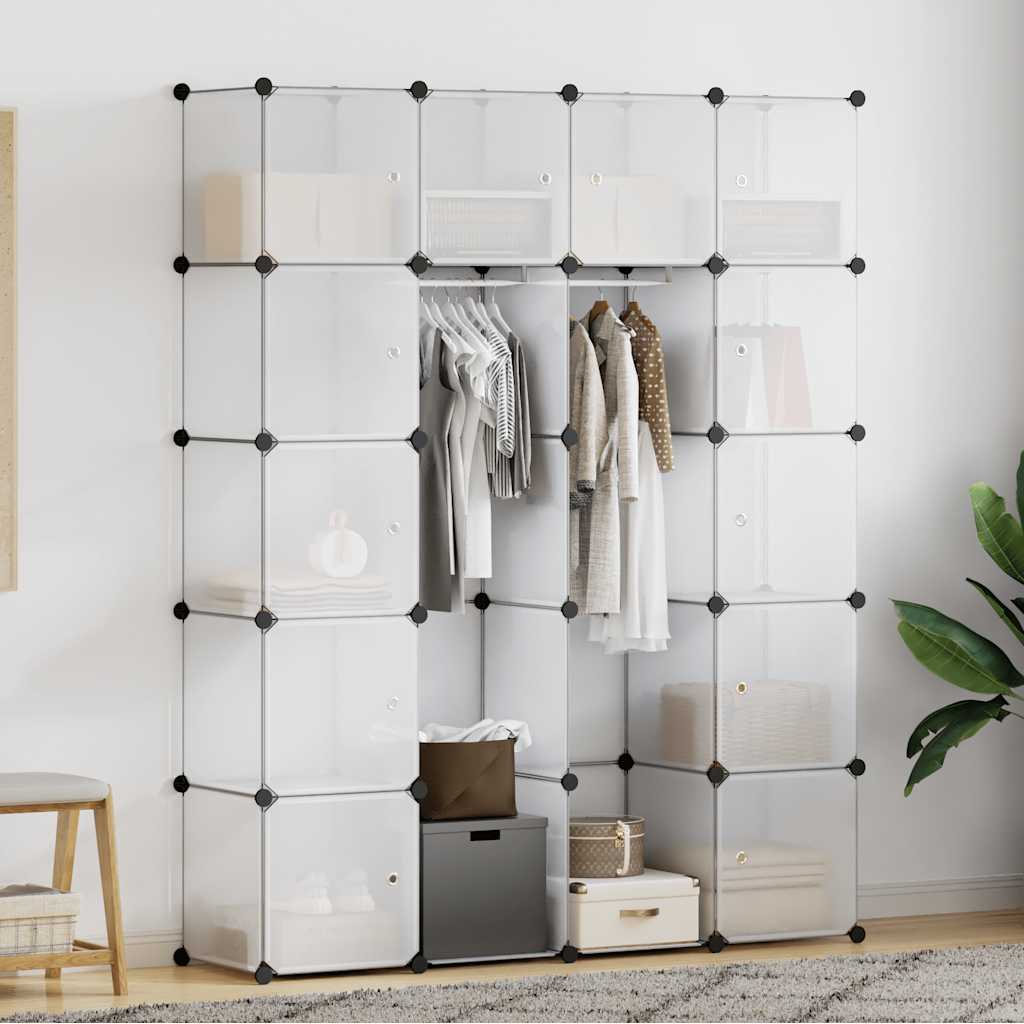 vidaXL Modular Storage | White | Plastic, Chromed Steel | Large | Modular 1