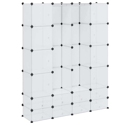 vidaXL Modular Storage | White | Plastic, Chromed Steel | 37x146x180.5 cm 2