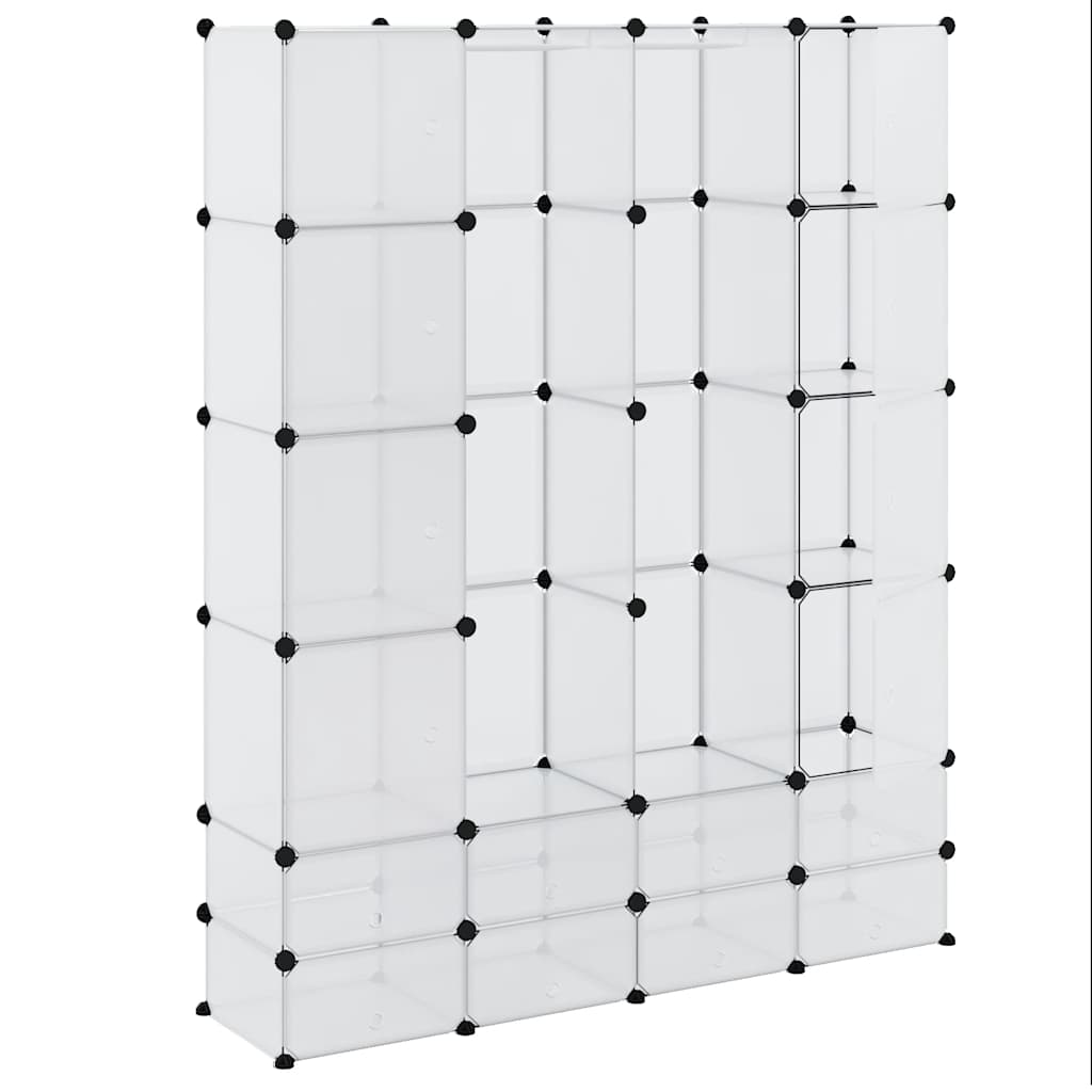 vidaXL Modular Storage | White | Plastic, Chromed Steel | 37x146x180.5 cm 3
