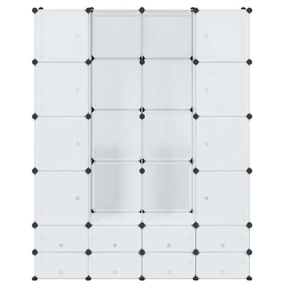 vidaXL Modular Storage | White | Plastic, Chromed Steel | 37x146x180.5 cm 4