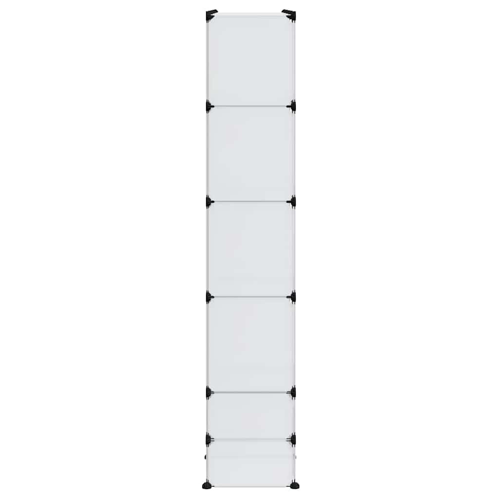 vidaXL Modular Storage | White | Plastic, Chromed Steel | 37x146x180.5 cm 5