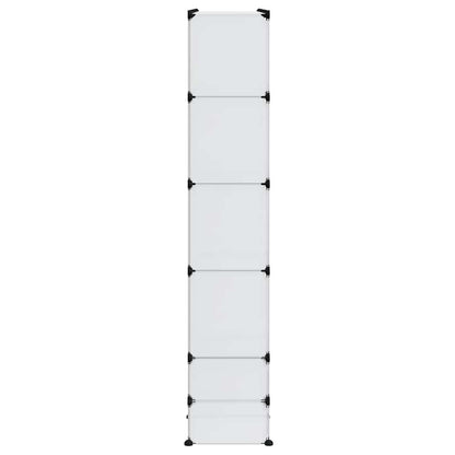vidaXL Modular Storage | White | Plastic, Chromed Steel | 37x146x180.5 cm 5