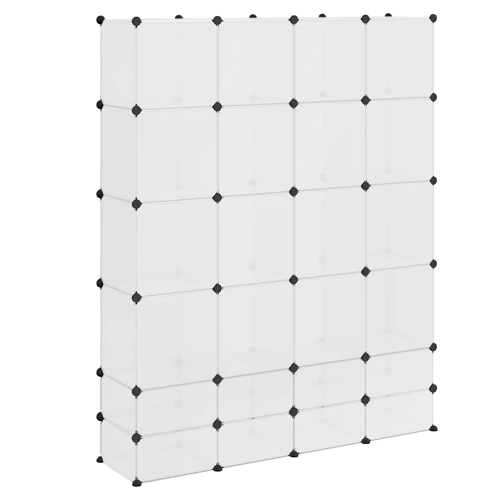 vidaXL Modular Storage | White | Plastic, Chromed Steel | 37x146x180.5 cm 6
