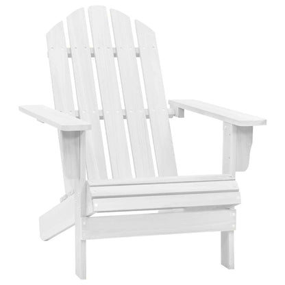 Garden Adirondack Chair Solid Fir Wood White