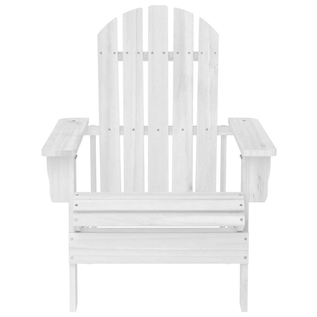 Garden Adirondack Chair Solid Fir Wood White