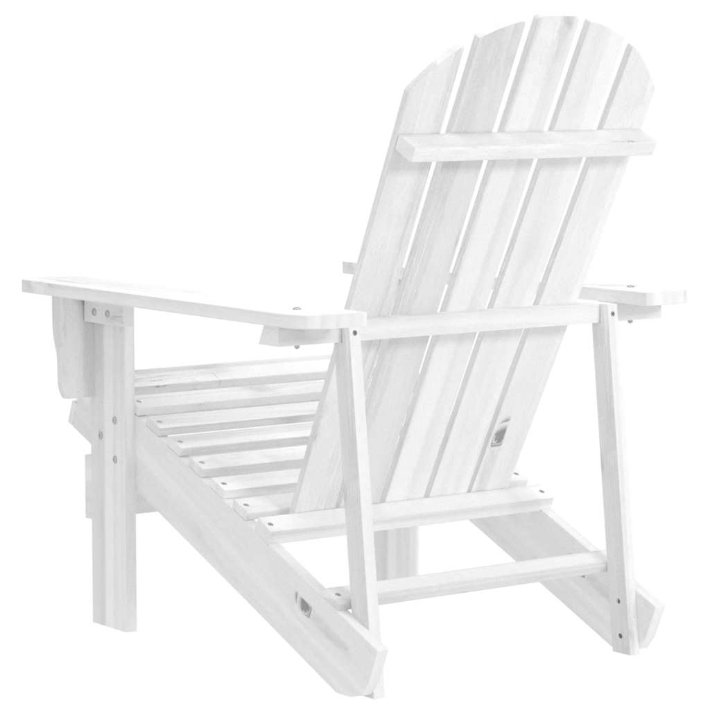Garden Adirondack Chair Solid Fir Wood White