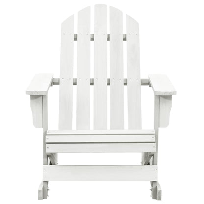 vidaXL Garden Rocking Chair Wood White 2