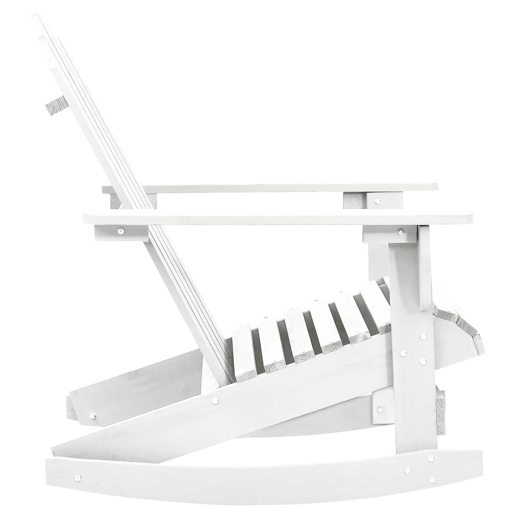 vidaXL Garden Rocking Chair Wood White 3