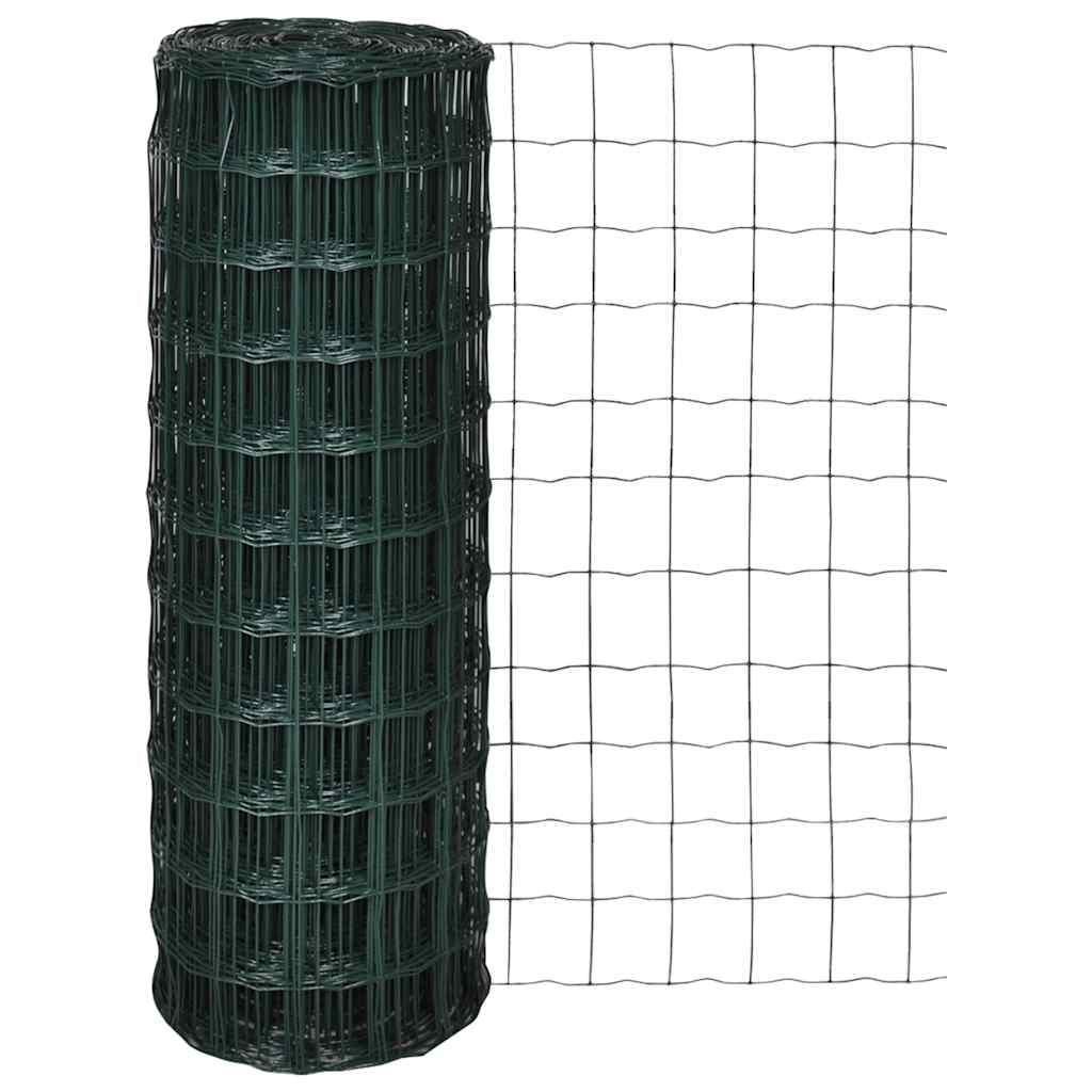 vidaXL Euro Fence Steel 10x1.5 m Green 1