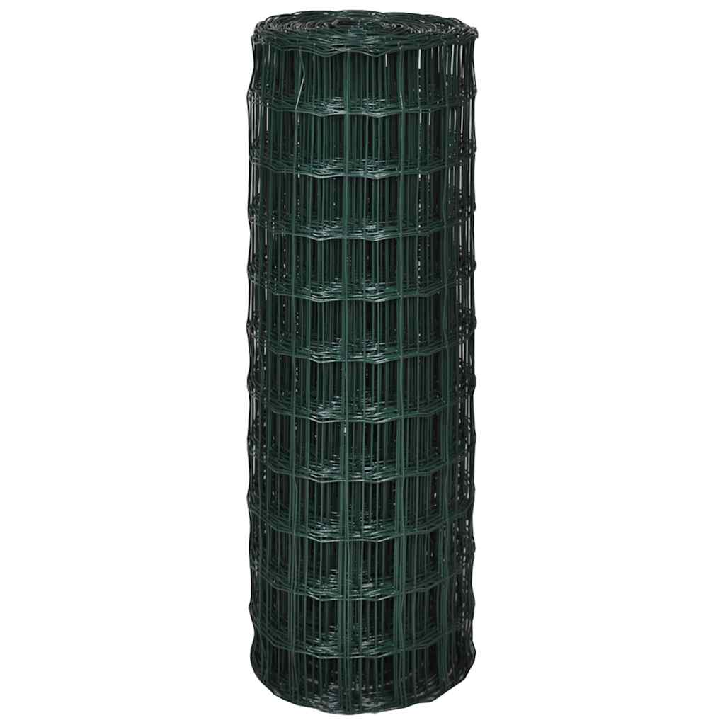 vidaXL Euro Fence Steel 25x1.0 m Green 3
