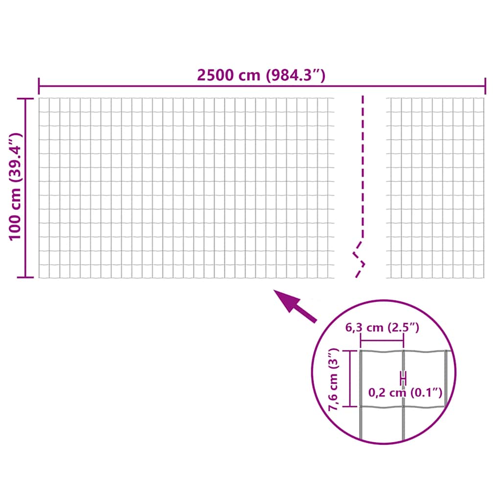 vidaXL Euro Fence Steel 25x1.0 m Green 5